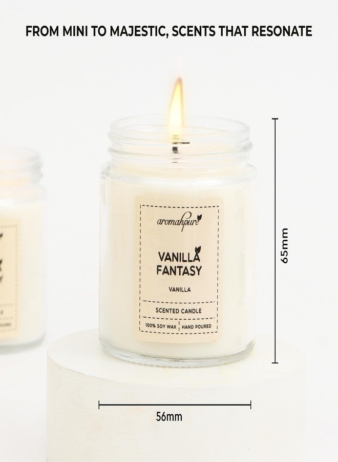 Aromahpure Scented Candles (55 Hours) (100% Soy Wax)- Handcrafted | Smoke-Free |Vanilla Fantasy -Vanilla Candles for Home & Gift Sets.(Pack of 2), IFRA Certified - Image 2
